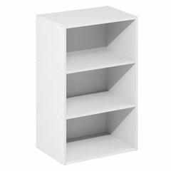 Basic 3-Tier Open Shelf Bookcase, Bookshelf, Storage Organizer, White