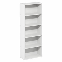 Basic 5-Tier Open Shelf Bookcase, Bookshelf, Storage Organizer, White
