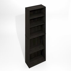 JAYA Simply Home Adjustable Shelf Bookcase, 5-Tier, Black Espresso