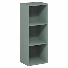 LUDER Book Shelf, 3-Cube Bookshelf, Bookcase, Sage Green