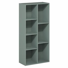 LUDER Book Shelf, 7-Cube Bookshelf, Bookcase, Sage Green
