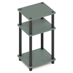 3-Tier End Table, Open Shelves, Sage Green