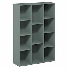 LUDER Book Shelf, 11-Cube Bookshelf, Reversible Bookcase, Sage Green