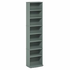 8-Tier Media Shelf with Adjustable Shelves, Sage Green