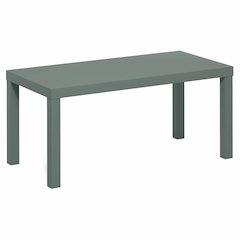 Modern Rectangle Coffee Table with 1.8 Inch Thick Tabletop, Sage Green