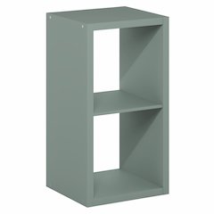 2-Cube Thick Frame Bookshelf, Horizontally & Vertically Reversible, Sage Green