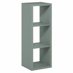 3-Cube Thick Frame Bookshelf, Horizontally & Vertically Reversible, Sage Green