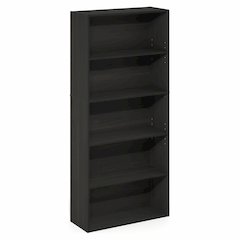 5-Tier Bookshelf, 52 Inch Tall Bookcase with Adjustable Shelf, Espresso