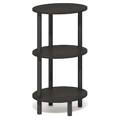 TURN-N-TUBE 3-Tier Oval Night Stand, Espresso