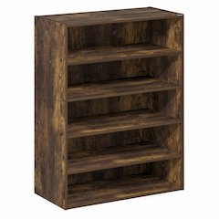 FANO Shoe Rack, 5-Tier Shoe Organizer, Stackable Shoe Storage, Amber Pine