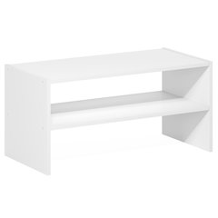 FANO Shoe Rack, 24-Inch Width Shoe Organizer, Stackable Shoe Storage, White