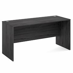 60 Inch Rectangular Executive Desk with Modesty Panel, Coastal Grey