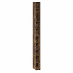 10-Tier Bookshelf, Space Saving Storage Shelf Bookcase, Amber Pine