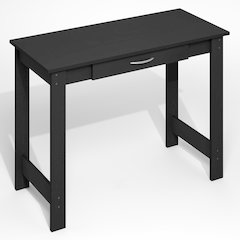 Computer Desk with H-legs, Office Desk, Writing Desk, with Drawer, Darkwood