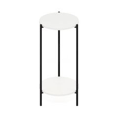 BESI Plant Stand Indoor Outdoor, 2-Tier Round, White