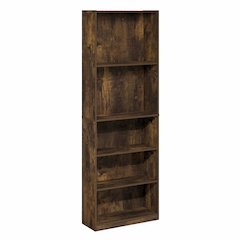 JAYA Book Shelf, 5-Tier Tall Book Shelf, Standing Bookshelf, 9.5 x 24.6 x 71.1