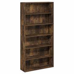 PASIR Book Shelf, 6-Tier Bookshelf with Open Storage Shelf, Standing Bookcase