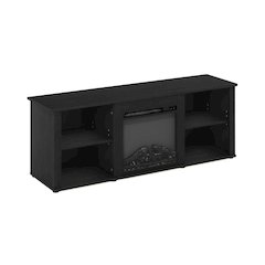 TV Console for TV up to 60 Inch with Fireplace, Dark Americano