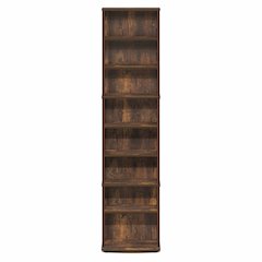JAYA DVD Shelf, 8-Tier Tall Narrow CD Rack, Media Shelf with Adjustable Shelves