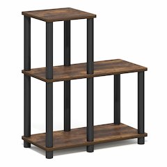 TURN-N-TUBE Storage Shelves, 3-Tier Ladder Book Shelf with Open Frame Design