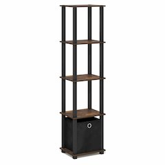 TURN-N-TUBE Book Shelf, 5-Tier Square Open Frame Display Shelf, Shelving Unit