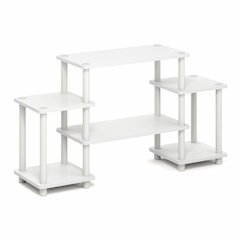 TURN-N-TUBE TV Stand, 6-Shelf Entertainment Center with Open Shelves, Open Back