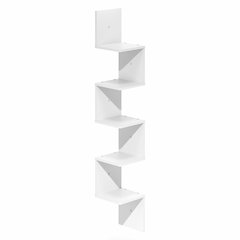 ROSSI Corner Floating Shelves for Wall, 5-Tier Corner Square Wall Shelf