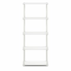 TURN-S-TUBE Book Shelf, 5-Tier Toolless Storage Shelves with Square Tubes