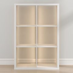 CUBICLE Book Shelf with LED Lights, 6-Cube LED, White
