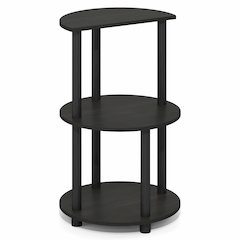 TURN-N-TUBE Side Table, 3-Tier Round Modern End Table, Bedside Table, Open Shelf