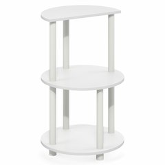 TURN-N-TUBE Side Table, 3-Tier Round Modern End Table, Bedside Table, Open Shelf