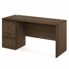 60 Inch Executive Desk with File Cabinet