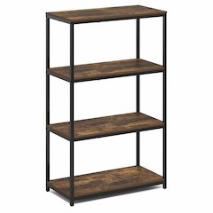 SIMPLISTIC Book Shelf, 4-Tier Tall Wide Bookshelf, 11.8 x 23.6 x 38.6