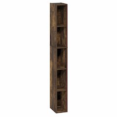 FULDA Book Shelf, 5-Tier Tall Narrow Bookshelf, 9.3 x 5.9 x 51.9