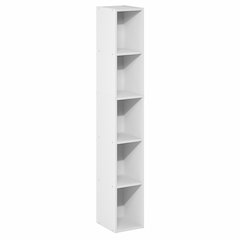 FULDA Book Shelf, 5-Tier Tall Narrow Bookshelf, 9.3 x 7.9 x 51.9