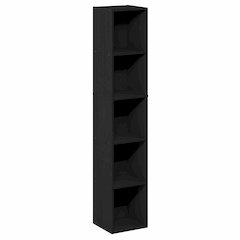 FULDA Book Shelf, 5-Tier Tall Narrow Bookshelf, 9.3 x 9.8 x 51.9