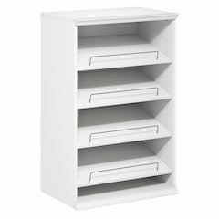 FANO Shoe Rack, 4-Tier Shoe Organizer, Adjustable Shelves, White
