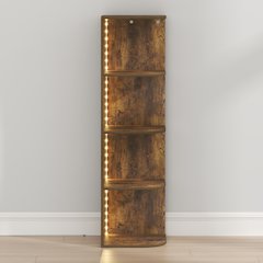 PASIR Book Shelf with LED Lights, 4-Tier LED, Amber Pine