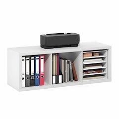 CUBICLE Book Shelf, 3-Cube, Extra Thick Frame, White