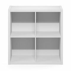 CUBICLE Book Shelf, 4-Cube, Extra Thick Frame, White