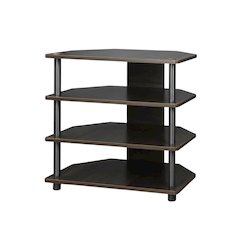 Espresso 4-Tier TV Stand, Easy Assembly, Composite Wood Construction