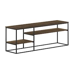 Modern TV stand in Columbia Walnut wood finish for TVs up to 65 inches