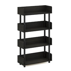TURN-N-TUBE 4-Tier Bookshelf, Rounded Corners, 9.2x23.6x41.1, Espresso