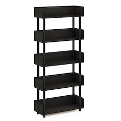TURN-N-TUBE 5-Tier Bookshelf, Rounded Corners, 9.2x23.6x52.6, Espresso
