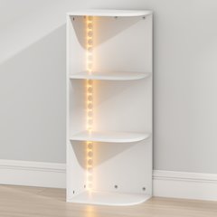 PASIR 3-Tier LED Corner Closet Organizer, 9.3x12x31.5, White