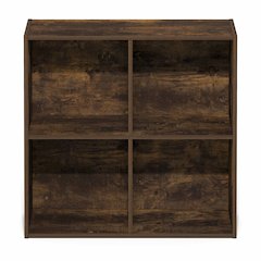 REED 4-Cube Closet Organizer, Open Shelves, Amber Pine