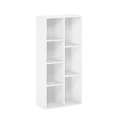 LUDER 7-Cube Kids Book Shelf, Toy Storage, 9.4x19.5x41.7, White