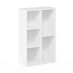 LUDER 5-Cube Kids Book Shelf, Toy Storage, 9.4x19.5x31.5, White