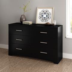 Gramercy 6-Drawer Double Dresser, Pure Black