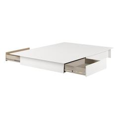 Fusion 2-Drawer Platform bed, Pure White